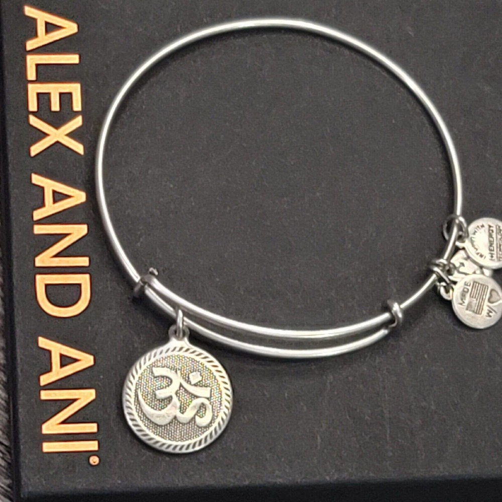 Alex and Ani OM Charm Bangle Bracelet